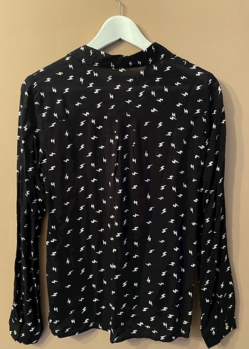 Siyah Uzun Kollu Kadın Gömlek - Görsel 2