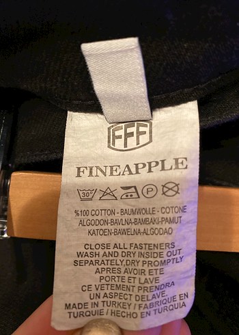 Fineapple Siyah Mini Kot Şort, Nakış Detaylı - Görsel 6