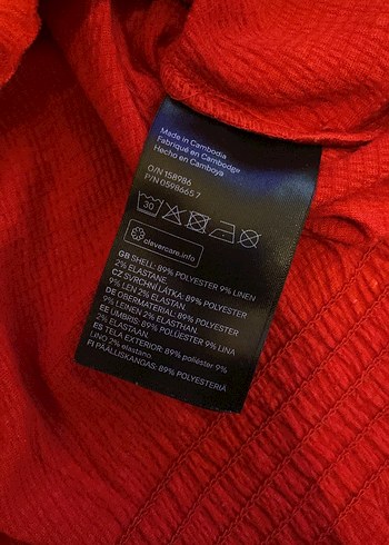 Kırmızı Uzun Kollu Kadın Bluz - Görsel 5