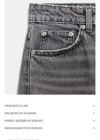 ZARA Gri Kadın Regular Fit Midi Denim Jean - Görsel 8