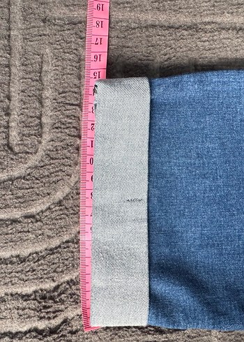 H&M Kadın Düğmeli Mavi Denim Pantolon - Görsel 2