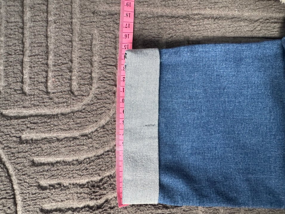 H&M Kadın Düğmeli Mavi Denim Pantolon - Görsel 2