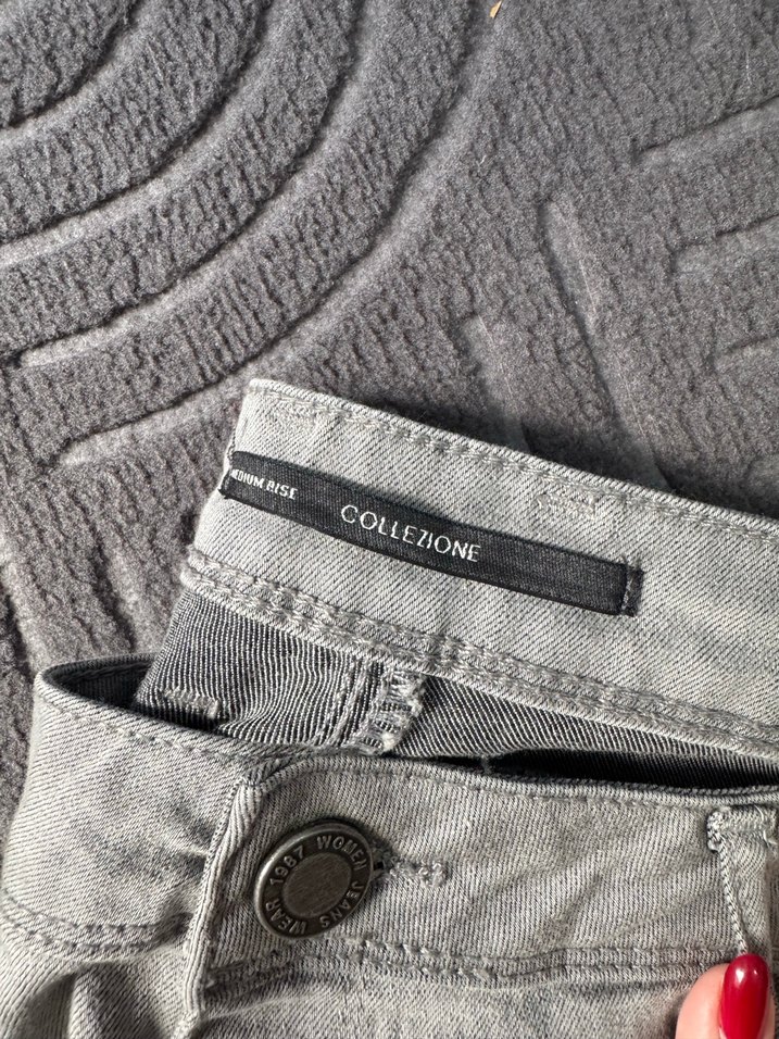 Gri Regular Fit Kadın Midi Kot Pantolon - Görsel 2