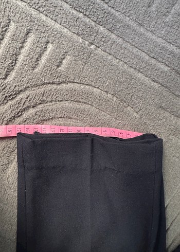 H&M Kadın Lacivert Beli Lastikli Kumaş Pantolon - Görsel 4