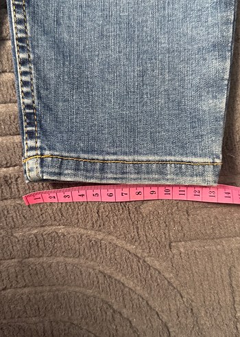 Kadın Mavi Normal Boy Dar Kesim Kot Pantolon - Görsel 2