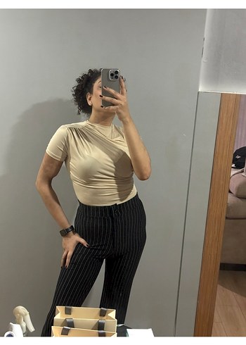 Bej Kadın Bluz - Görsel 2