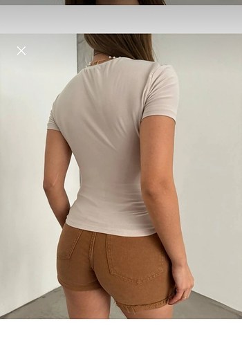 Bej Kadın Bluz - Görsel 3