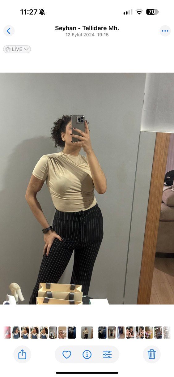 Bej Kadın Bluz - Görsel 2