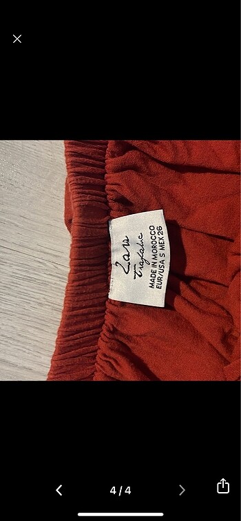 s Beden kırmızı Renk Zara Crop