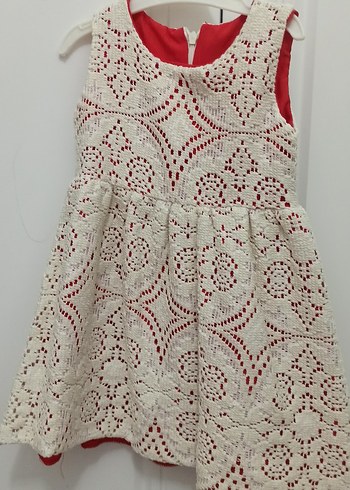 Kız Çocuk Beyaz Dantel Elbise