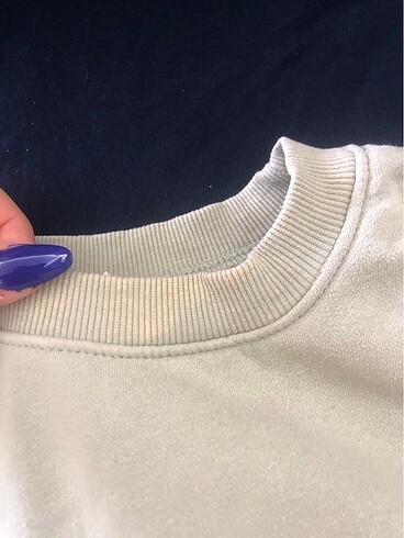 m Beden turkuaz Renk Hm mint yeşili sweat