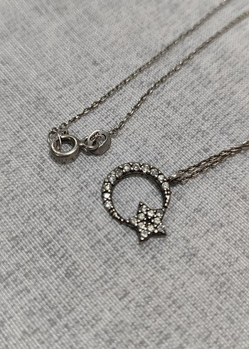 Gümüş Ay-yıldızlı Kolye - Görsel 2