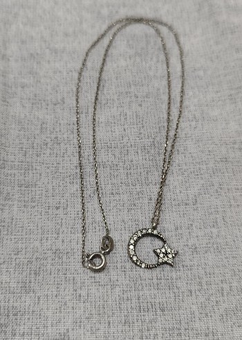 Gümüş Ay-yıldızlı Kolye - Görsel 3