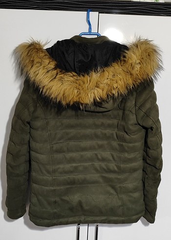 Kürklü Koyu Kahverengi Kadın Kışlık Mont - Görsel 3