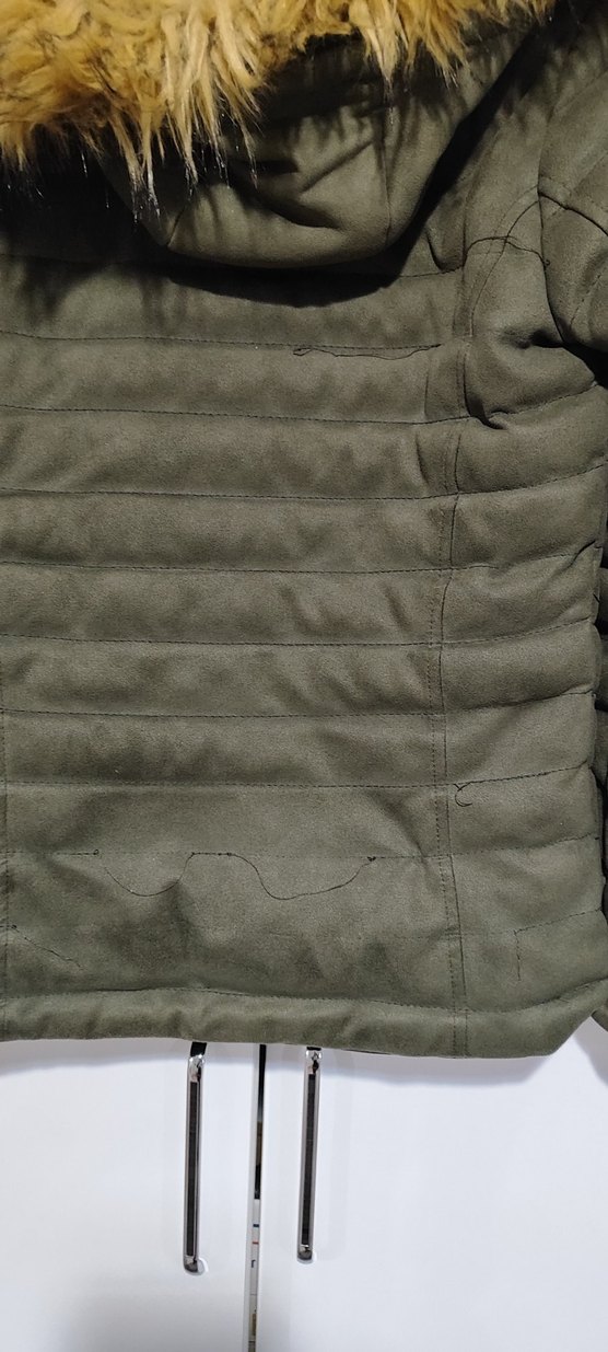 Kürklü Koyu Kahverengi Kadın Kışlık Mont - Görsel 5