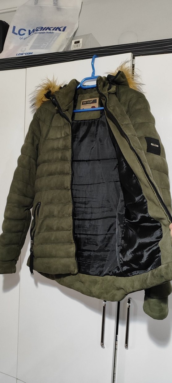 Kürklü Koyu Kahverengi Kadın Kışlık Mont - Görsel 2