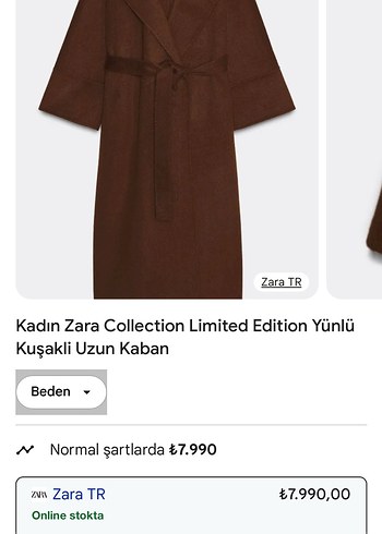 Kadın Yünlü Kuşaklı Uzun Kaban