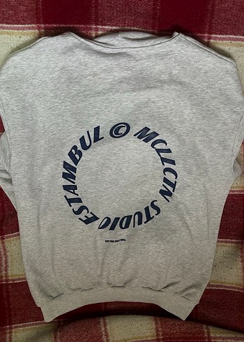 Sweatshirt oversize kadın kapusonlu gri - Görsel 2