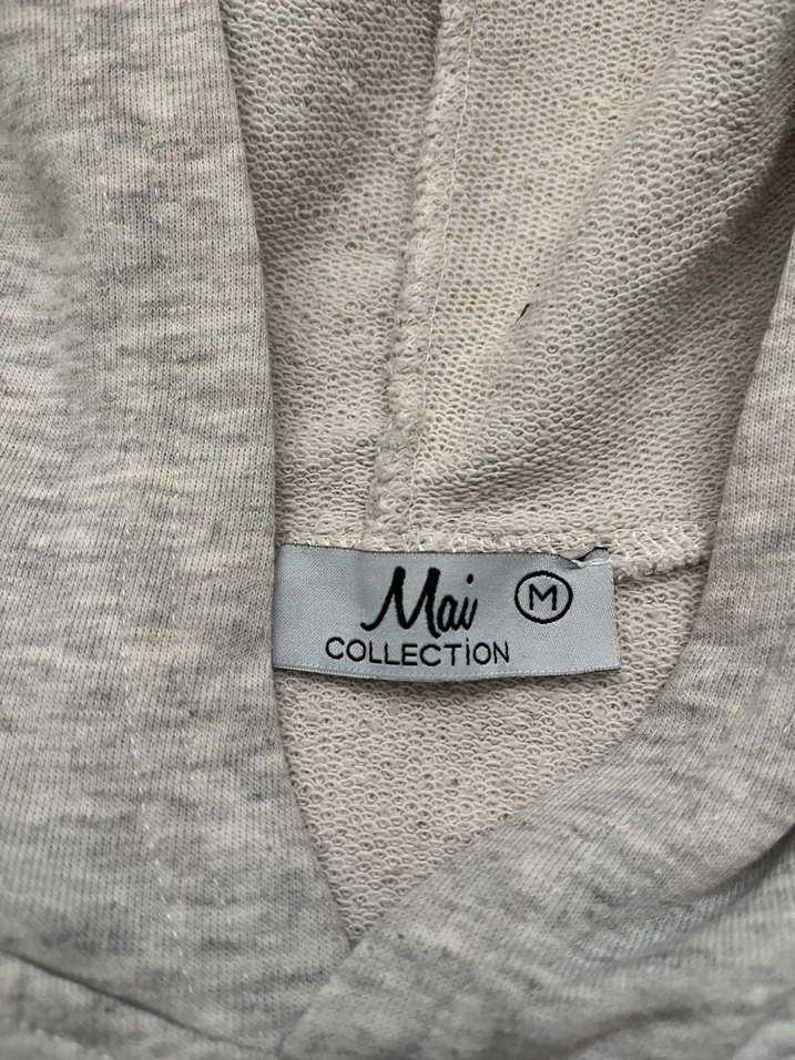 Sweatshirt oversize kadın kapusonlu gri - Görsel 3