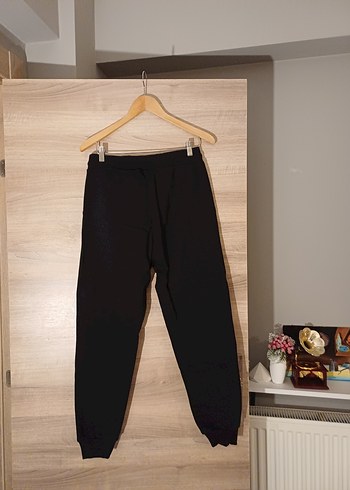 Siyah Erkek Spor Bol Kesim Eşofman - Görsel 4