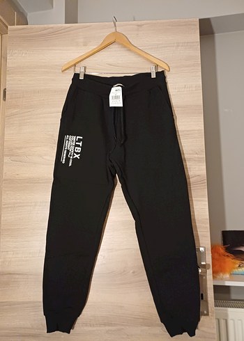 Siyah Erkek Spor Bol Kesim Eşofman - Görsel 2