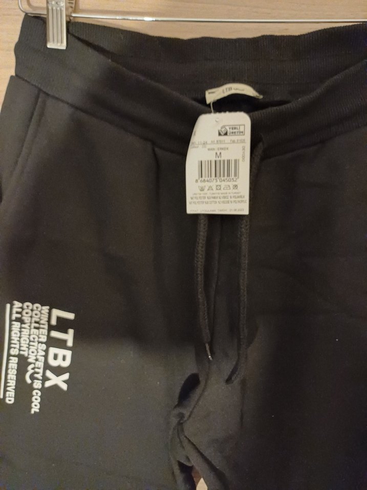 Siyah Erkek Spor Bol Kesim Eşofman - Görsel 3