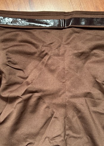 Kahverengi Kadın Tayt, Esnek ve Midi Boy - Görsel 2