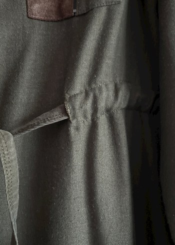 Kemerli Kadın Haki Süet Tunik - Görsel 7