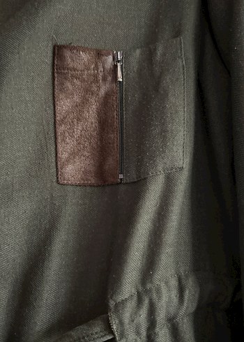 Kemerli Kadın Haki Süet Tunik - Görsel 2