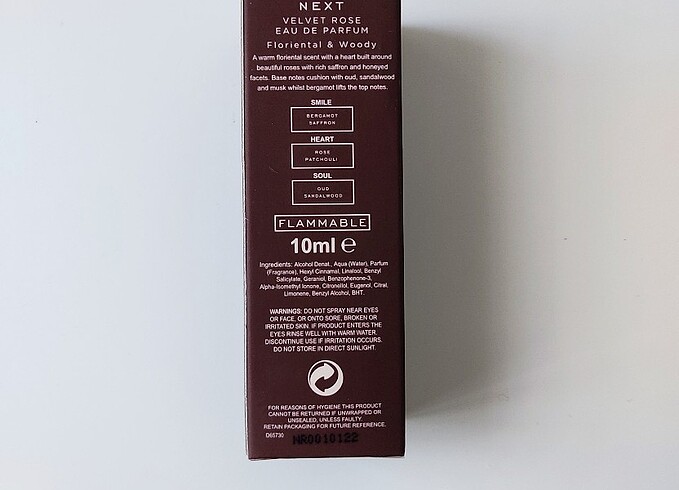 Beden NEXT VELVET ROSE 10 ML PARFÜM