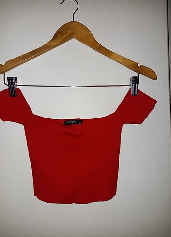 Stradivarius Stradivarius kırmızı bustiyer crop top