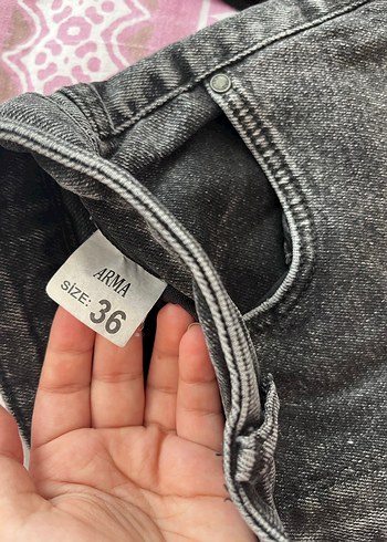 Diğer Antrasit siyah straight kot pantolon