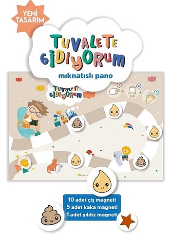  Beden Magnetli Tuvalet eğitim panosu