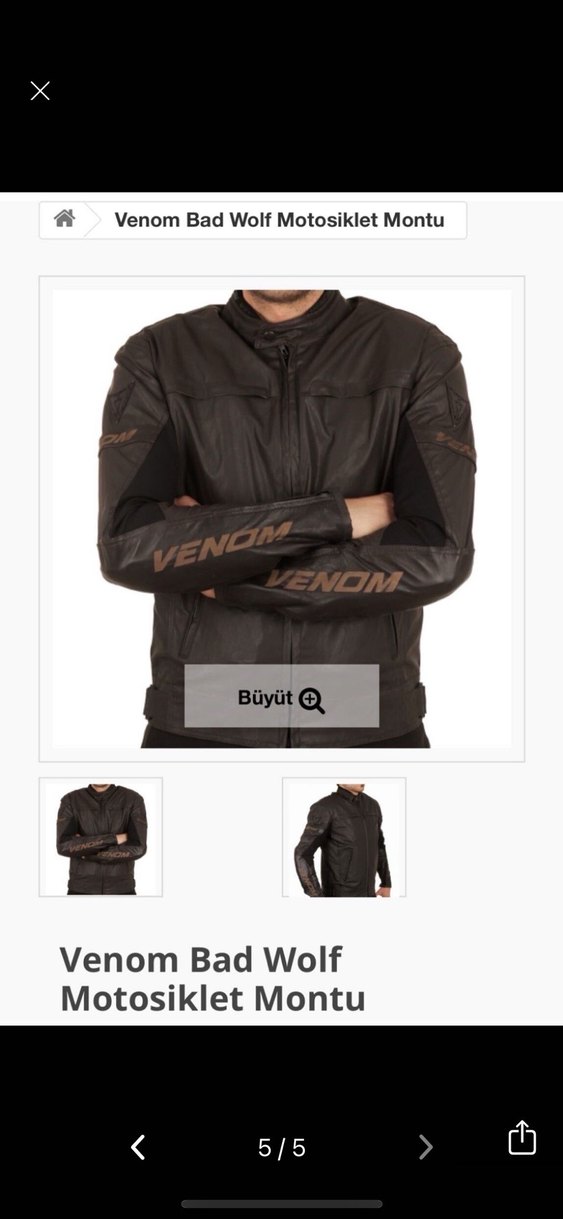 VENOM M BEDEN TEMİZ MOTORCU MONTU - Görsel 5