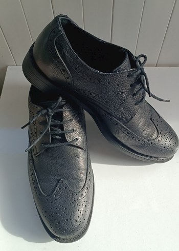 Klasik Siyah Deri Erkek Ayakkabı - Görsel 2