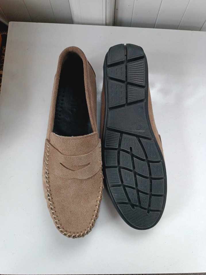Bej Süet Erkek Loafer Ayakkabı - Görsel 5