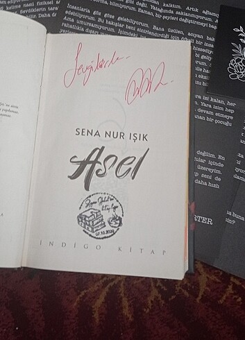 Asel imzalı mektup ve ayraç dahil