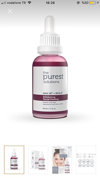 The Purest Solutions Kırmızı Peeling Serum ve The Purest Solutio