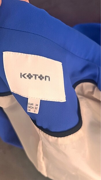 Koton Gece Mavisi Kasın Ceket - S