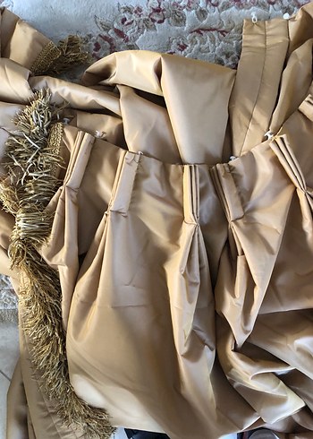 Parlak Bej Düz Konvansiyonel Perde - Görsel 4