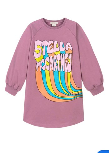 Stella McCartney Pembe Uzun Kollu Baskili Kiz Sweatshirt