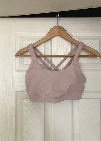 Lululemon Pembe V Yaka Strappy Spor Sütyeni - Görsel 4