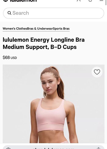 Lululemon Pembe V Yaka Strappy Spor Sütyeni - Görsel 3