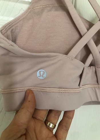 Lululemon Pembe V Yaka Strappy Spor Sütyeni - Görsel 6
