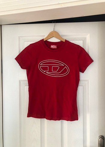 Kadın Kırmızı Kısa Kollu Baskılı Tişört - Görsel 2