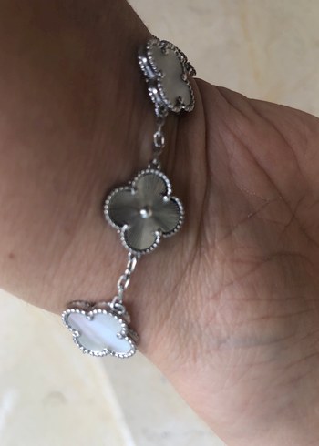 Zincir Detaylı Minimalist Beyaz Kadın Bileklik - Görsel 6