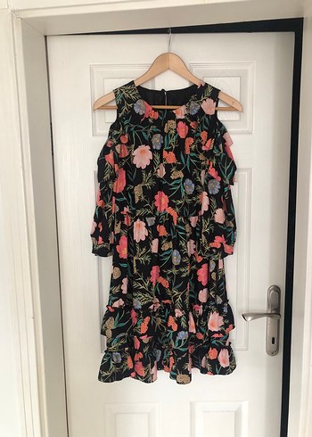 Çiçek Desenli Mini Bohem Elbise - Görsel 2