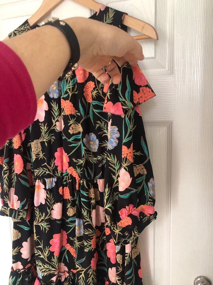 Çiçek Desenli Mini Bohem Elbise - Görsel 4