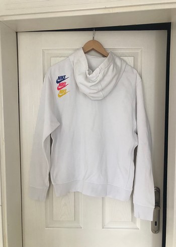 Nike Beyaz Rahat Kesim Sweatshirt - Görsel 4