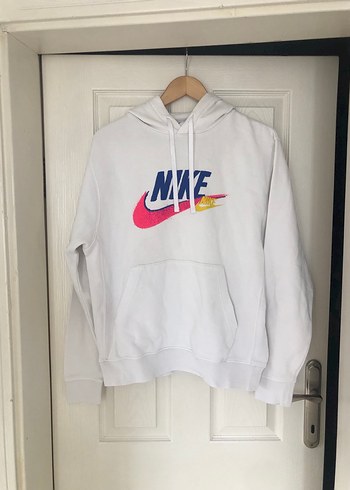 Nike Beyaz Rahat Kesim Sweatshirt - Görsel 2